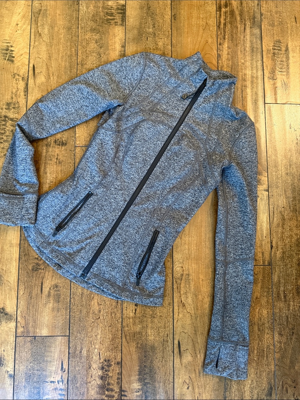 lululemon athletica Gray Heather Full-Zip Athletic Jacket